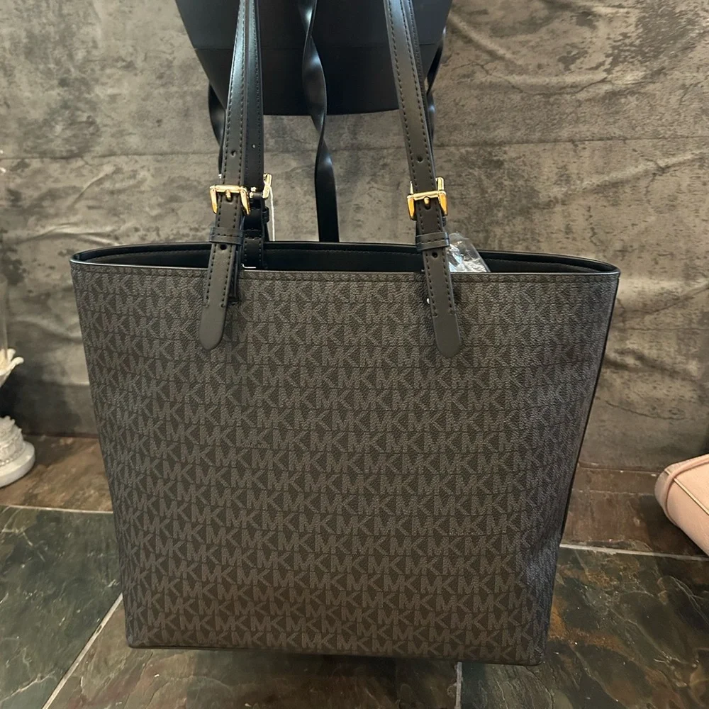 Michael Kors Black Monogram Laptop Bag
